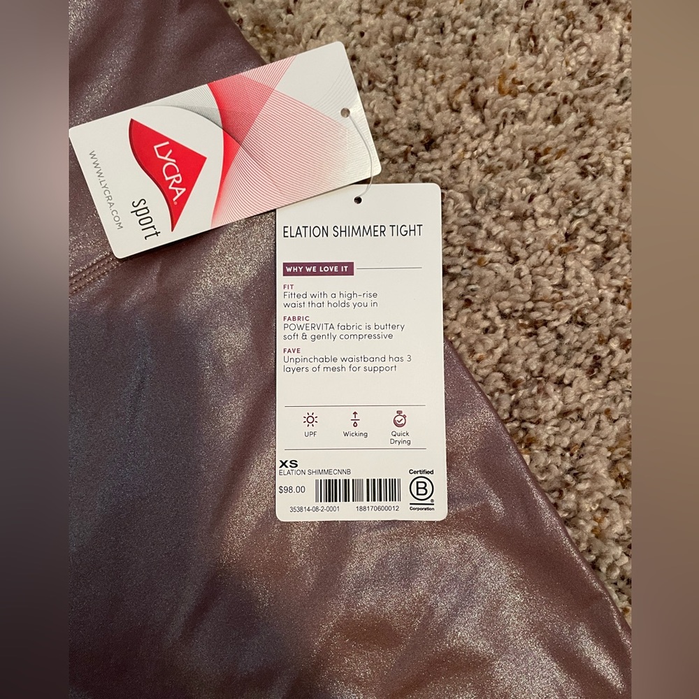 Athleta Elation Shimmer Tight - Picture 2 of 3